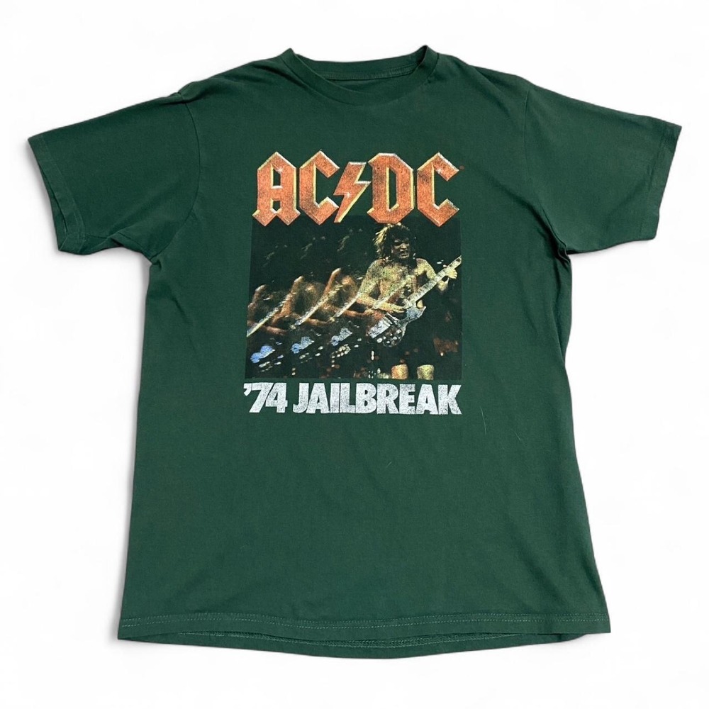 Y2k AC/DC 74 Jailbreak green band t-shirt Band graphic